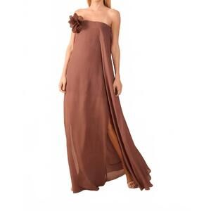 NEW DRESS TO strapless maxi dress in brown
